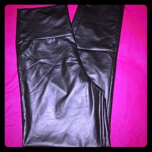 Bre Black Faux Leather Leggings